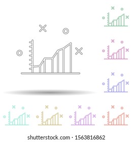 growth chart colored icon. Element of colored business chart icon for mobile concept and web apps. Colored growth chart icon can be used for web and mobile on white background