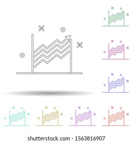 growth chart colored icon. Element of colored business chart icon for mobile concept and web apps. Colored growth chart icon can be used for web and mobile on white background