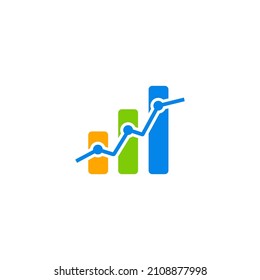 diagrama de gráfico de crecimiento logotipo vector gráfico icono