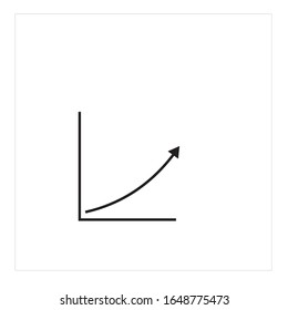 growth chart diagram  vector icon for business