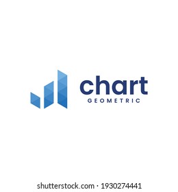 geometrisches Wachstumsdiagramm-Logo, Vektorgrafik moderner, einfacher Konzepte für das Kombinationsdesign