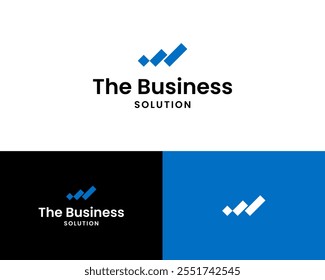 Growth Chart Graph Business Consulting Financial Advisor Solution Vector Logo Design Illustration