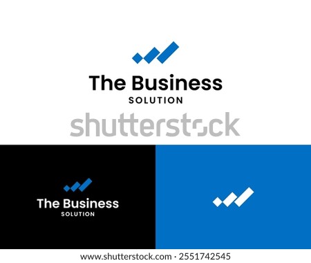 Growth Chart Graph Business Consulting Financial Advisor Solution Vector Logo Design Illustration