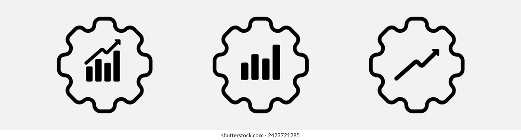 Growth chart. Growing graph, bar chart	
