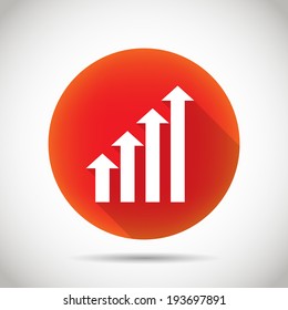 Growth chart icon. 