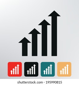 Growth chart icon. 