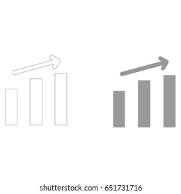 Growth chart  icon .