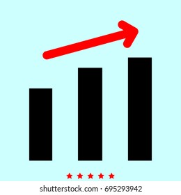 Growth chart icon .