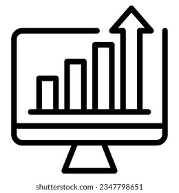 Icono de gráfico de crecimiento para uiux, etc