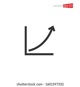 Growth Up Chart Icon Design Template