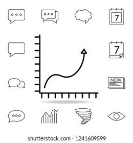 growth chart icon. Detailed set of simple icons. Premium graphic design. One of the collection icons for websites, web design, mobile app