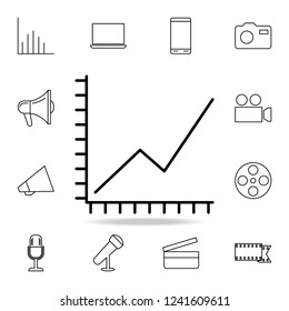 growth chart icon. Detailed set of simple icons. Premium graphic design. One of the collection icons for websites, web design, mobile app