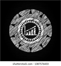 growth chart icon drawn on blackboard