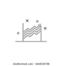 growth chart icon. Element of business charts for mobile concept and web apps icon. Outline, thin line icon for website design and development, app development