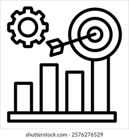 Growth Chart Icon Element For Design