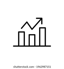 Growth chart icon, eps 10