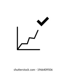 Growth chart icon, eps 10