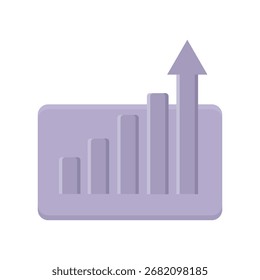 Ícone do gráfico de crescimento. Gráfico de aumento financeiro. Ilustração do diagrama de barras. Sucesso nos negócios Vetor. EPS 10.