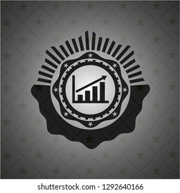 growth chart icon inside black badge