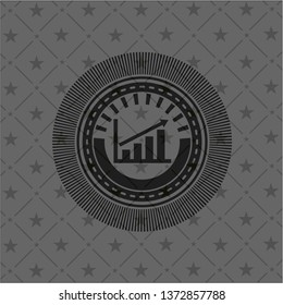 growth chart icon inside dark badge