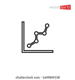 Growth Chart Icon Logo Design Vector