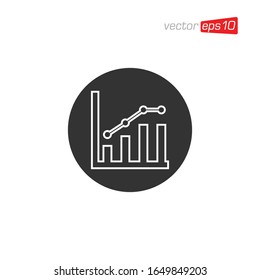 Growth Chart Icon Logo Design Vector