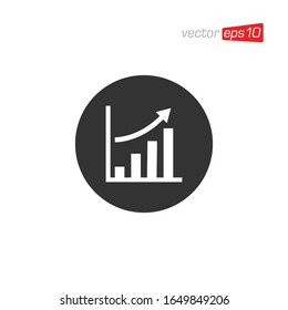 Growth Chart Icon Logo Design Vector