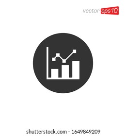 Growth Chart Icon Logo Design Vector