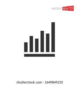 Vector de diseño de logotipos de iconos de gráfico de crecimiento