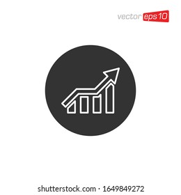 Growth Chart Icon Logo Design Vector