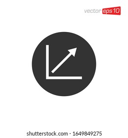 Growth Chart Icon Logo Design Vector