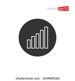 Vector de diseño de logotipos de iconos de gráfico de crecimiento