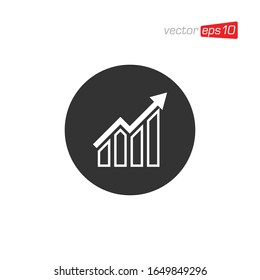Growth Chart Icon Logo Design Vector
