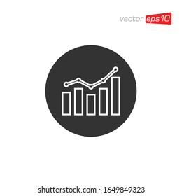 Growth Chart Icon Logo Design Vector