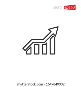 Growth Chart Icon Logo Design Vector