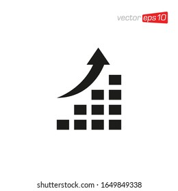 Growth Chart Icon Logo Design Vector