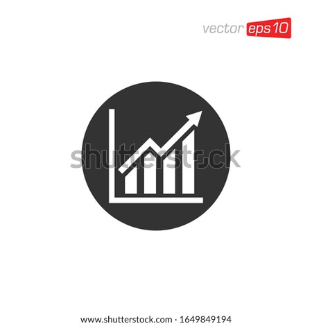 Growth Chart Icon Logo Design Vector