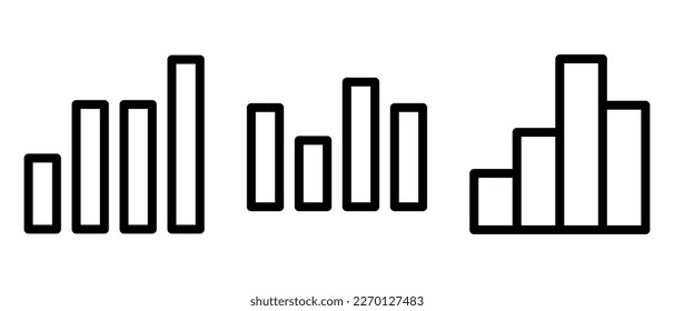 growth chart icon or logo isolated sign symbol vector illustration - high quality black style vector icons