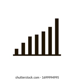 Growth chart Icon on white background. Trendy flat style for graphic design, web-site. EPS 10.