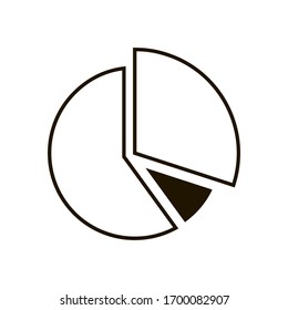 Growth chart Icon on white background. Trendy flat style for graphic design, web-site. EPS 10.