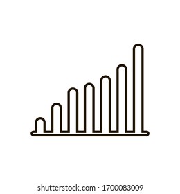 Wachstumskarte Symbol auf weißem Hintergrund. Trendy flache Stil für Grafikdesign, Website. EPS10.