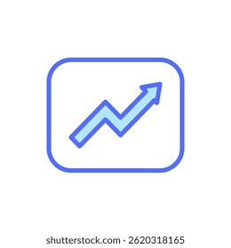 Growth Chart Icon Representing Internet Marketing Success and Business Analytics for Digital Strategy and Performance Improvement