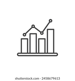 Growth Chart Icon Set. Business statistics vector symbol. Economic analysis and market trend sign.