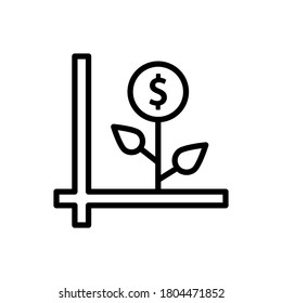 Growth, chart icon. Simple line, outline vector elements of economy icons for ui and ux, website or mobile application