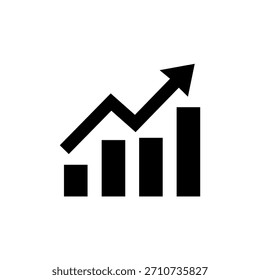 Growth Chart Icon Symbol Graph Upward Trend Success Statistics Progress