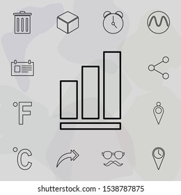 growth chart icon. Universal set of web for website design and development, app development
