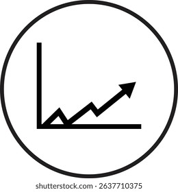 growth chart icon vector design