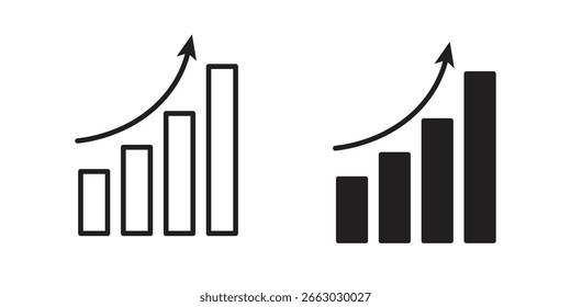 Growth chart icon vector design element logo template
