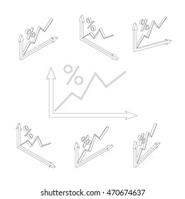 Growth chart icon. Vector EPS10