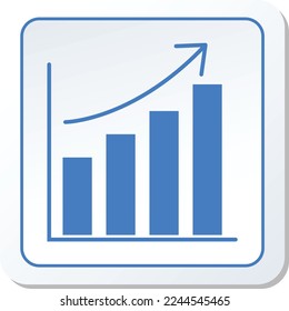 Growth Chart Icon Vector Graphic Illustration